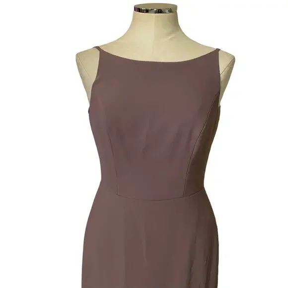 french truffle bridesmaid dress Francesca Maxi Dress, in Champagne Tulle Ruffle, Size: Large | Show Me Your Mumu main image 1
